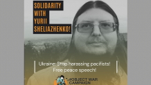 Solidarity with Yurii Sheliazhenko poster